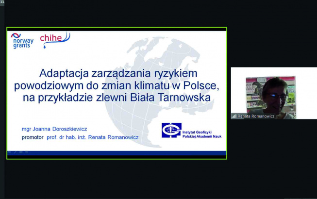 prof. Renata Romanowicz, fot. screen obrona on-line