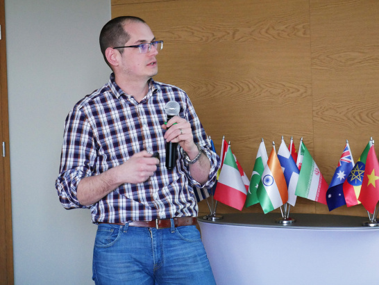 prof. Michael Nones zaprezentował badania pt.  Assessing Catchment Sediment Yield and Siltation Impacts on Reservoir Capacity under Land Cover/Use Changes: the Case Study of the Fincha Dam, Ethiopia