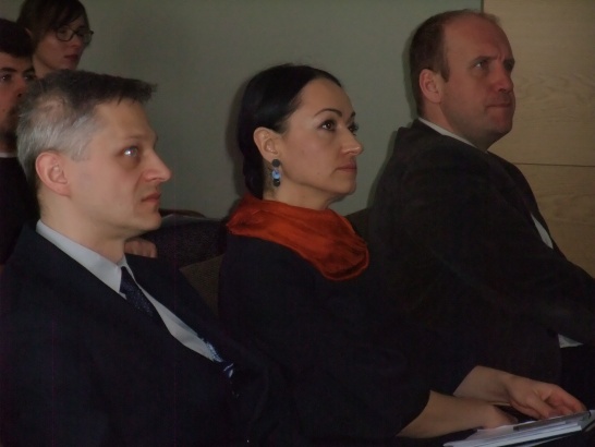 Dyrekcja od lewej prof. Mariusz Majdański, prof. Beata Orlecka-Sikora, mgr Krzysztof Otto fot. AZ