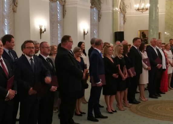 Prof. dr hab. inż. Beata Orlecka-Sikora podczas uroczystości wręczenia nominacji profesorskich w Pałacu Prezydenckim